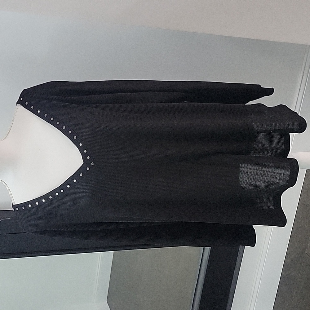 NWT Bloomchic 2X Studded Waffle Long Sleeve Top